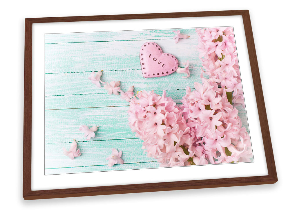 Love Heart Blossom Floral Framed