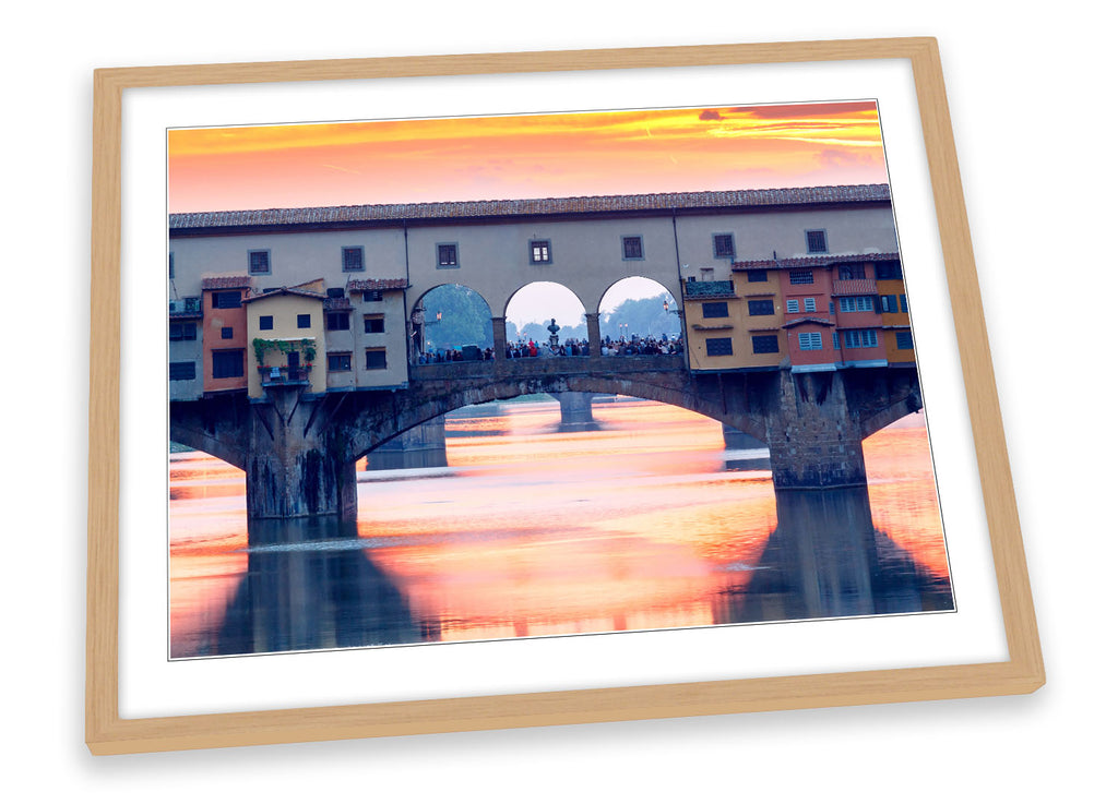 Florence Italy Ponte Vecchio Bridge Framed