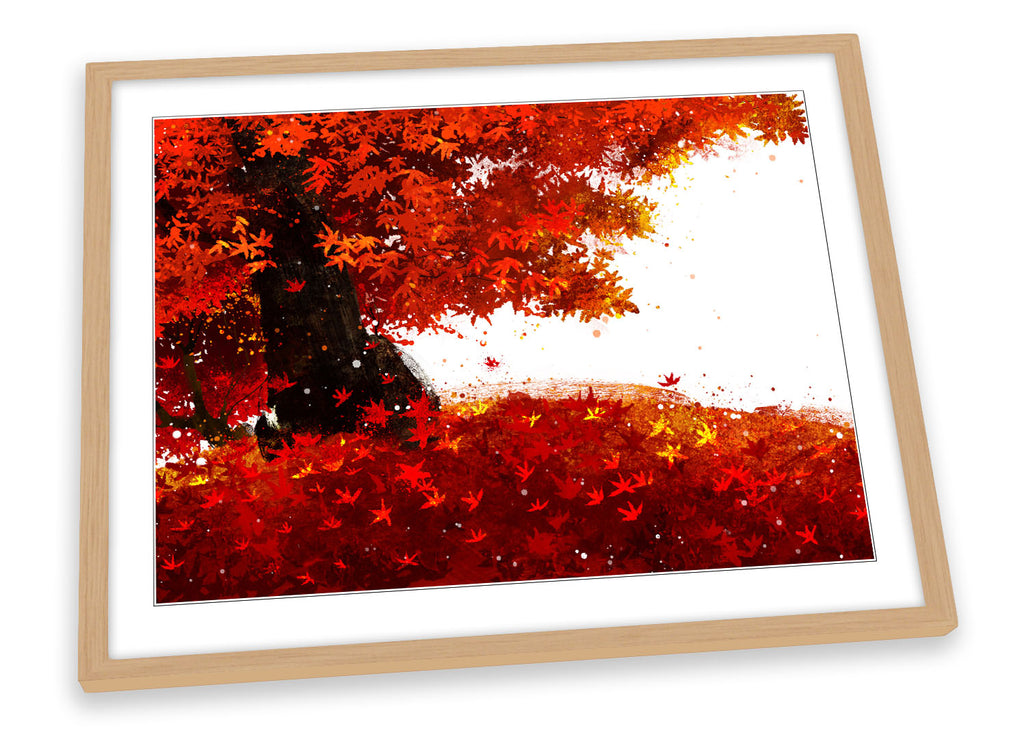 Modern Autumn Tree Framed