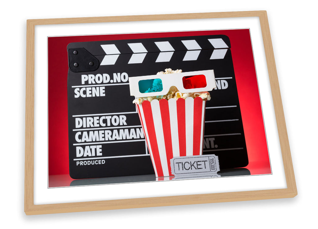 Cinema Room Popcorn 3D Framed