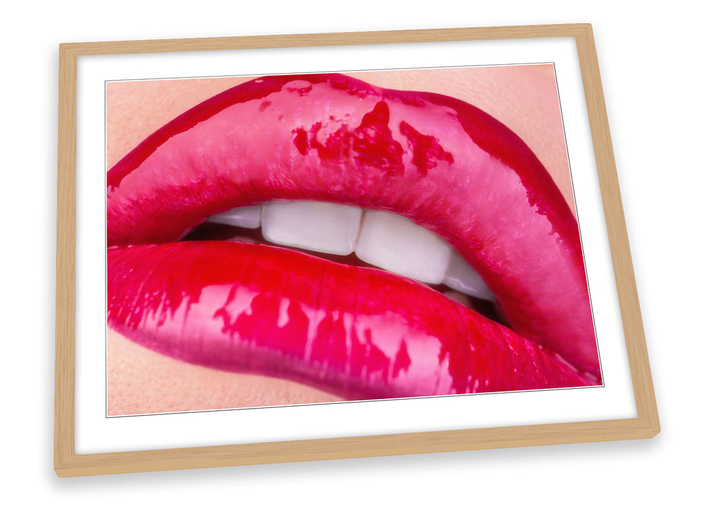 Fashion Lip Gloss Make Up Framed