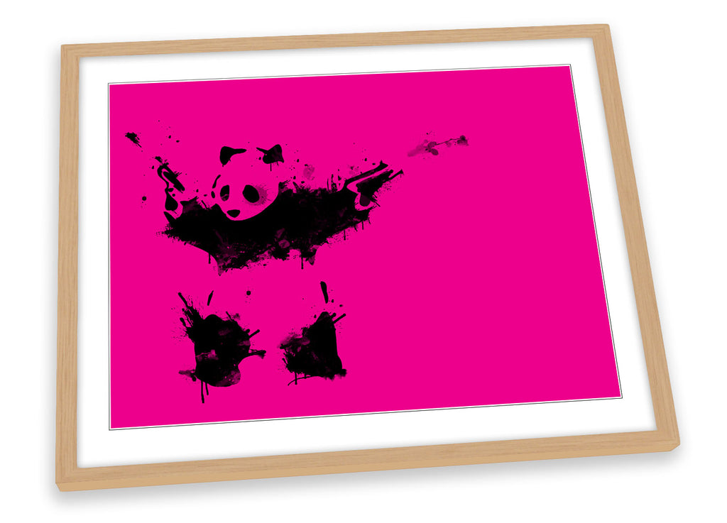 Banksy Panda Pandamonium Framed