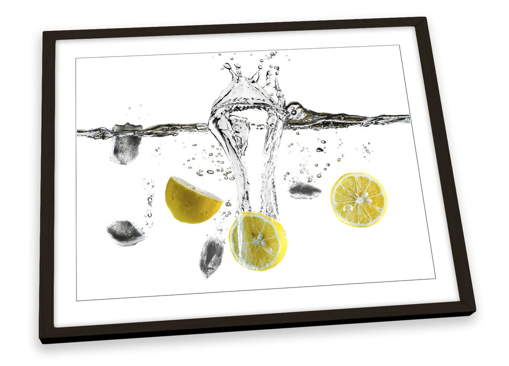 Lemon Splash Fruit Kitchen Framed