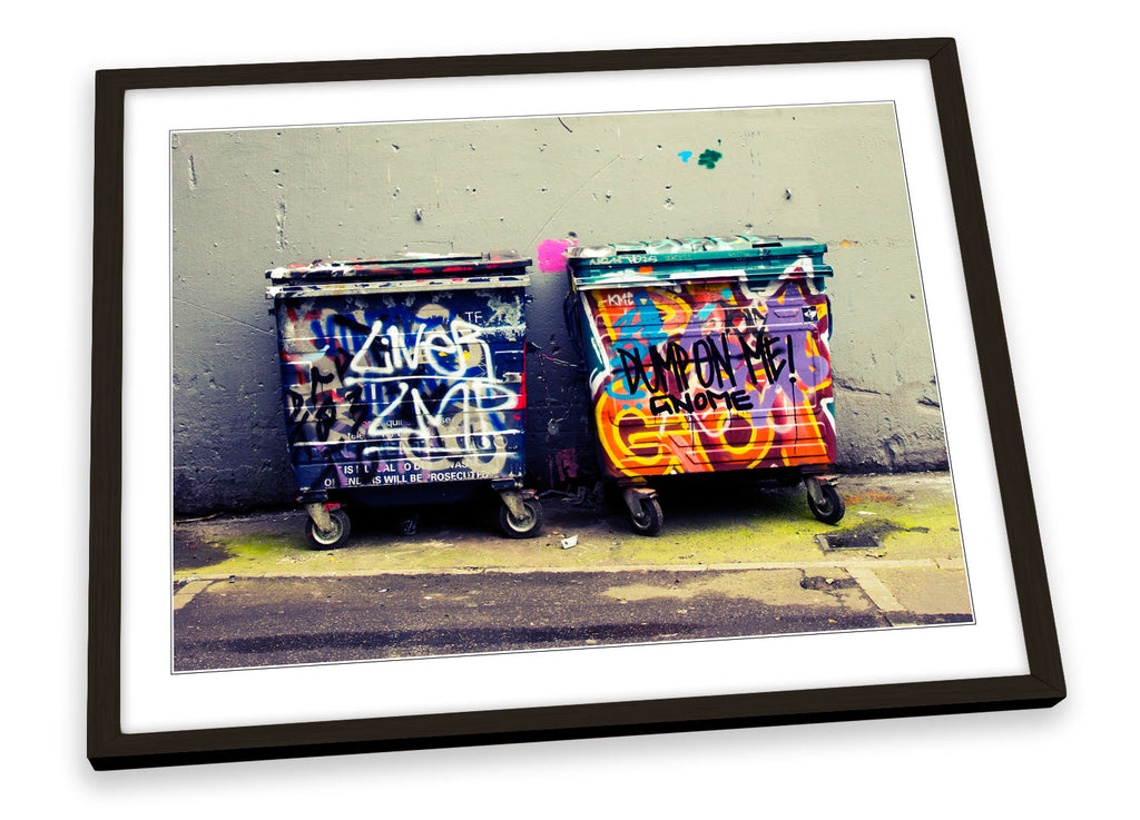 Graffiti Trash Bins Urban Framed