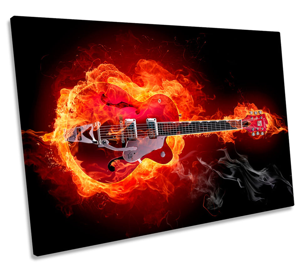 Flaming Rock Music Guitar