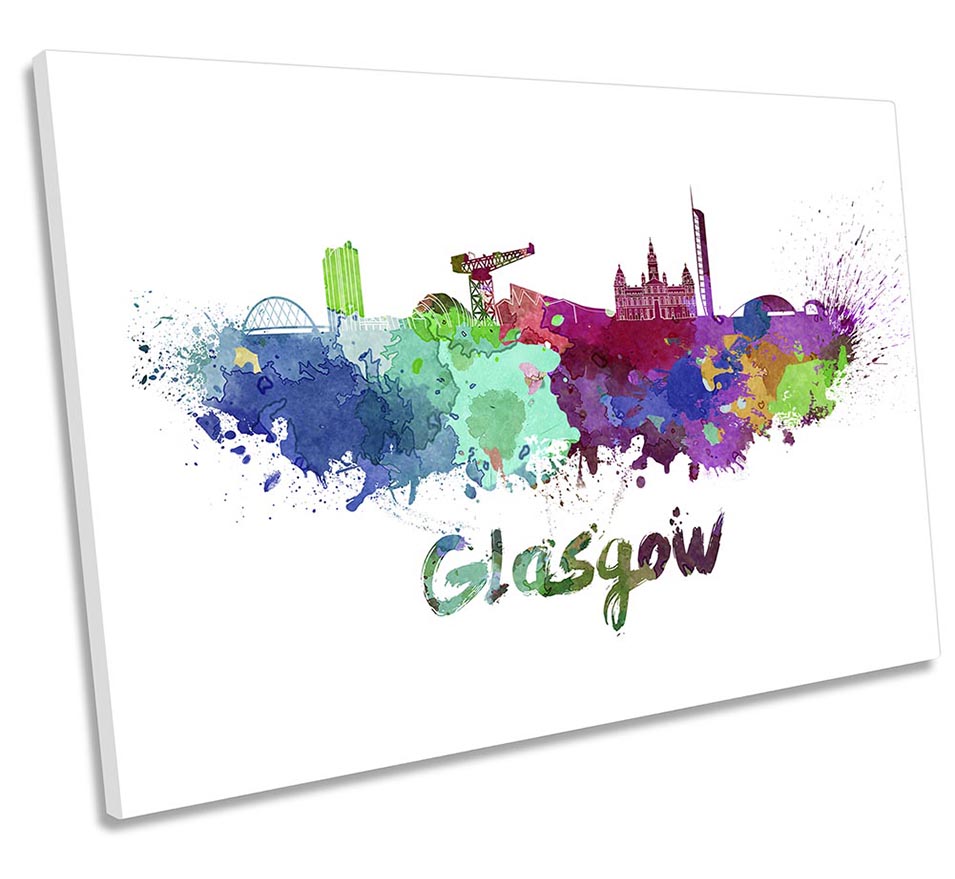 Glasgow Watercolour Skyline