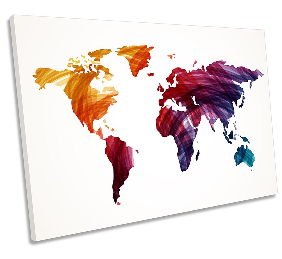 Map of the World Multi Colour