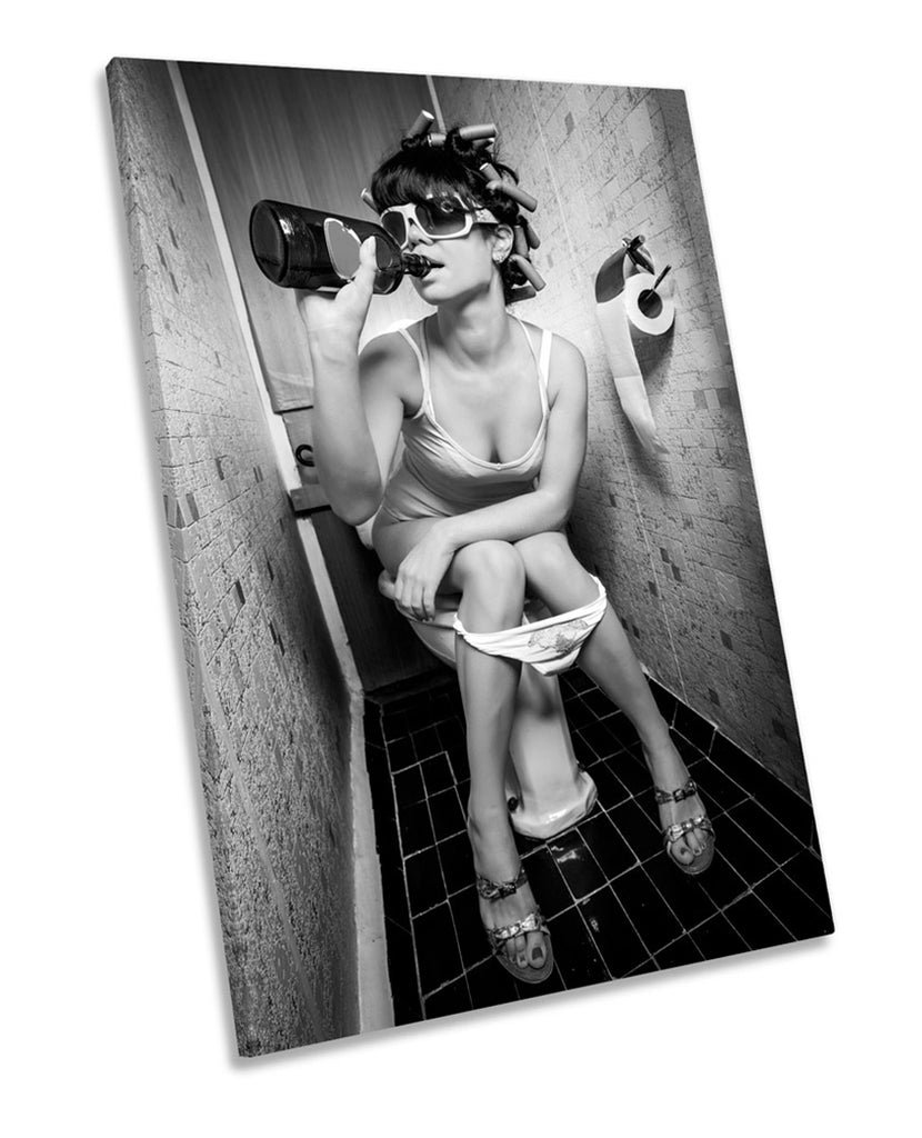Girl Drinking on Toilet Urban