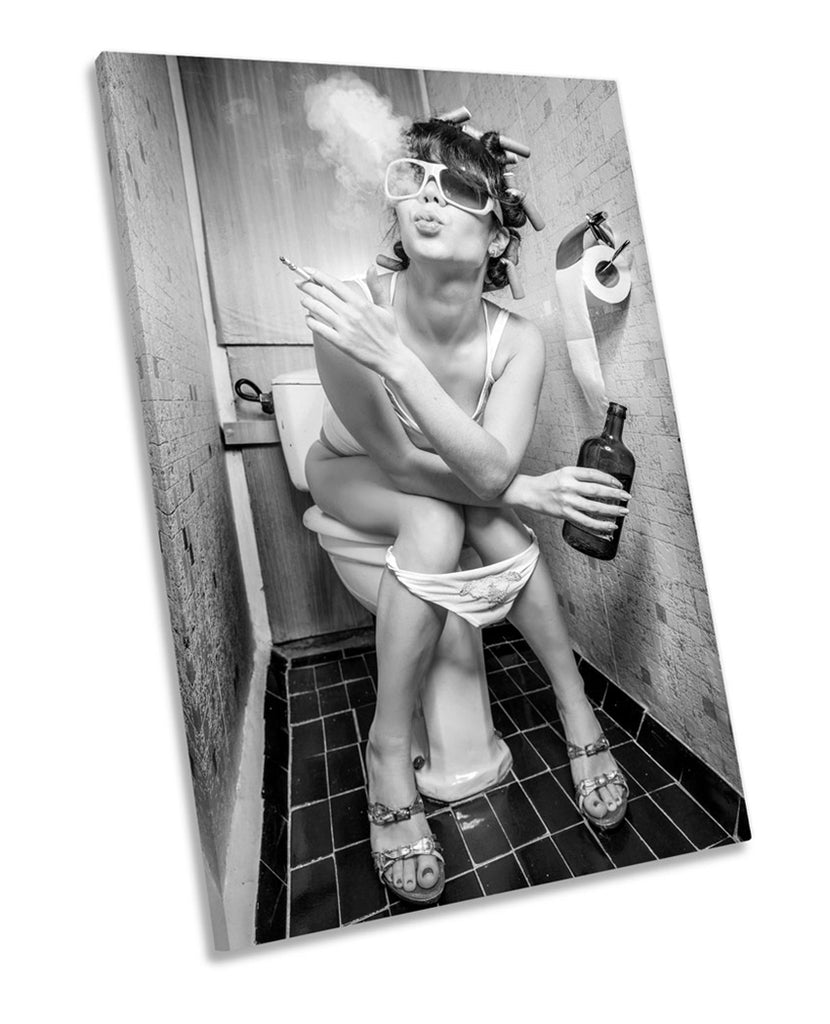 Girl Smoking on Toilet Urban
