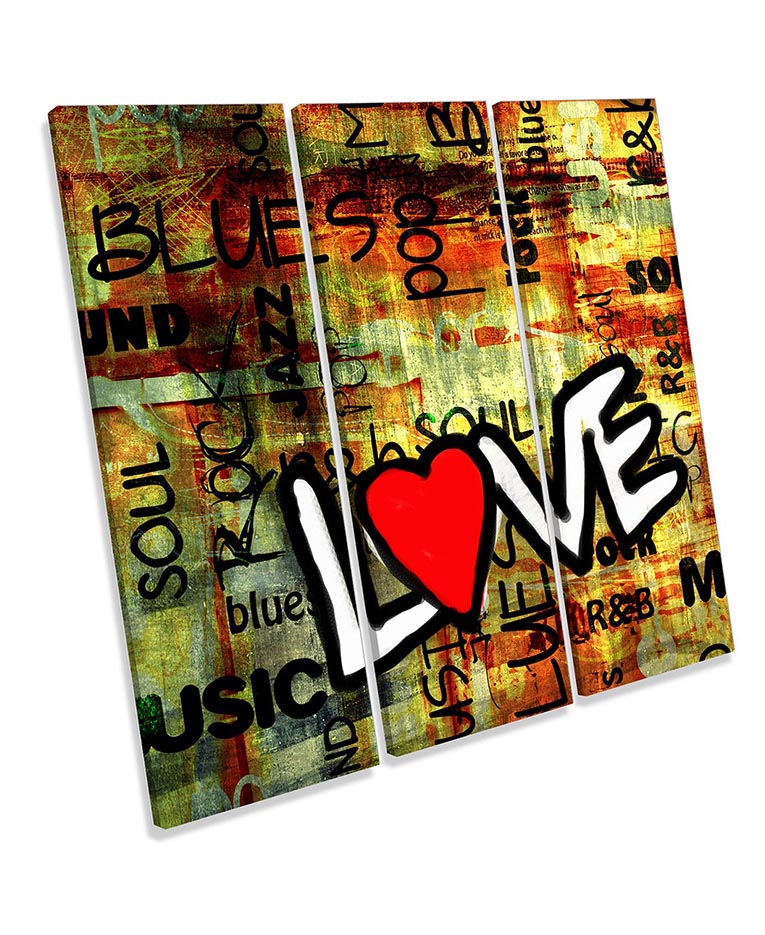 Love Music Graffiti Multi-Coloured