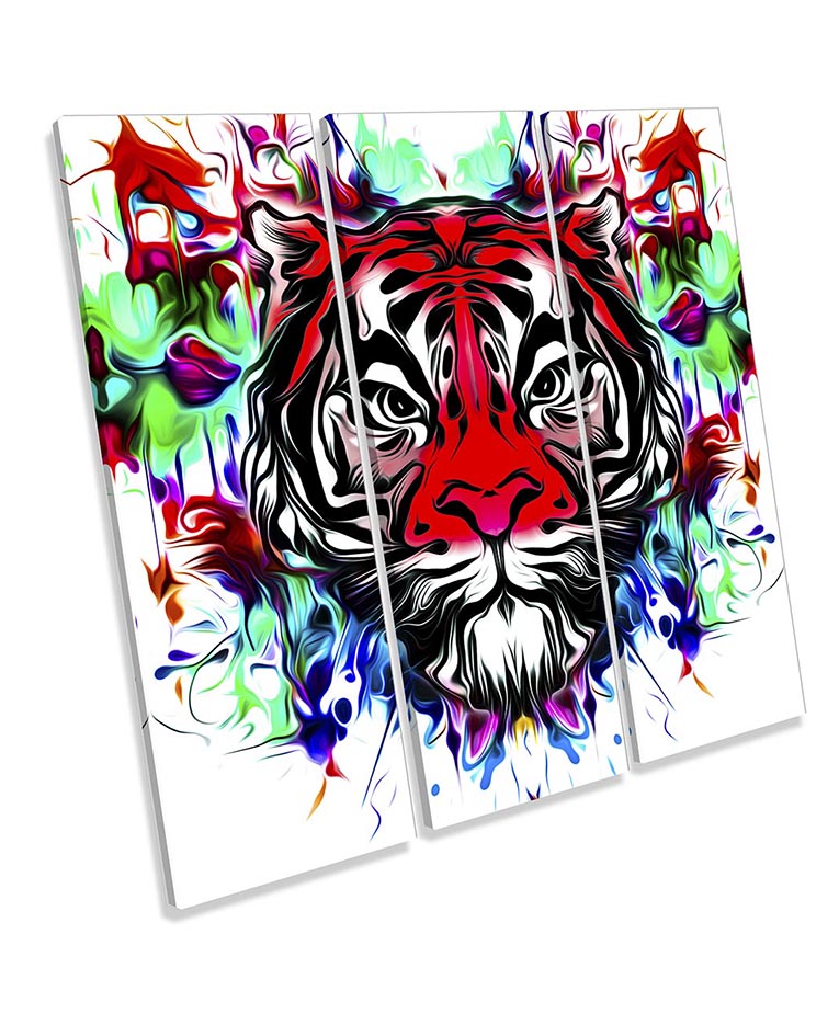 Tiger Graffiti Face Multi-Coloured