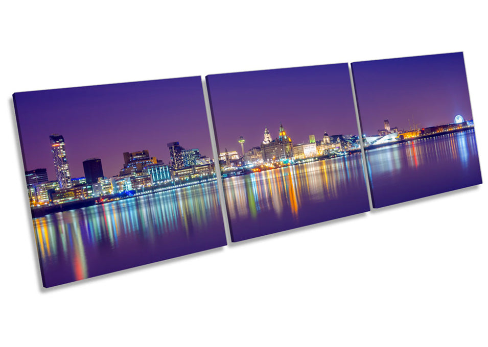 Liverpool Merseyside Purple Skyline