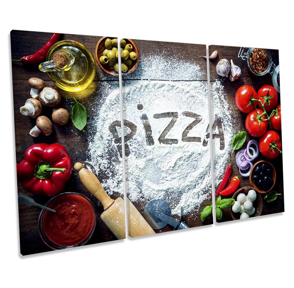 Pizza Kitchen Ingredients Multi-Coloured