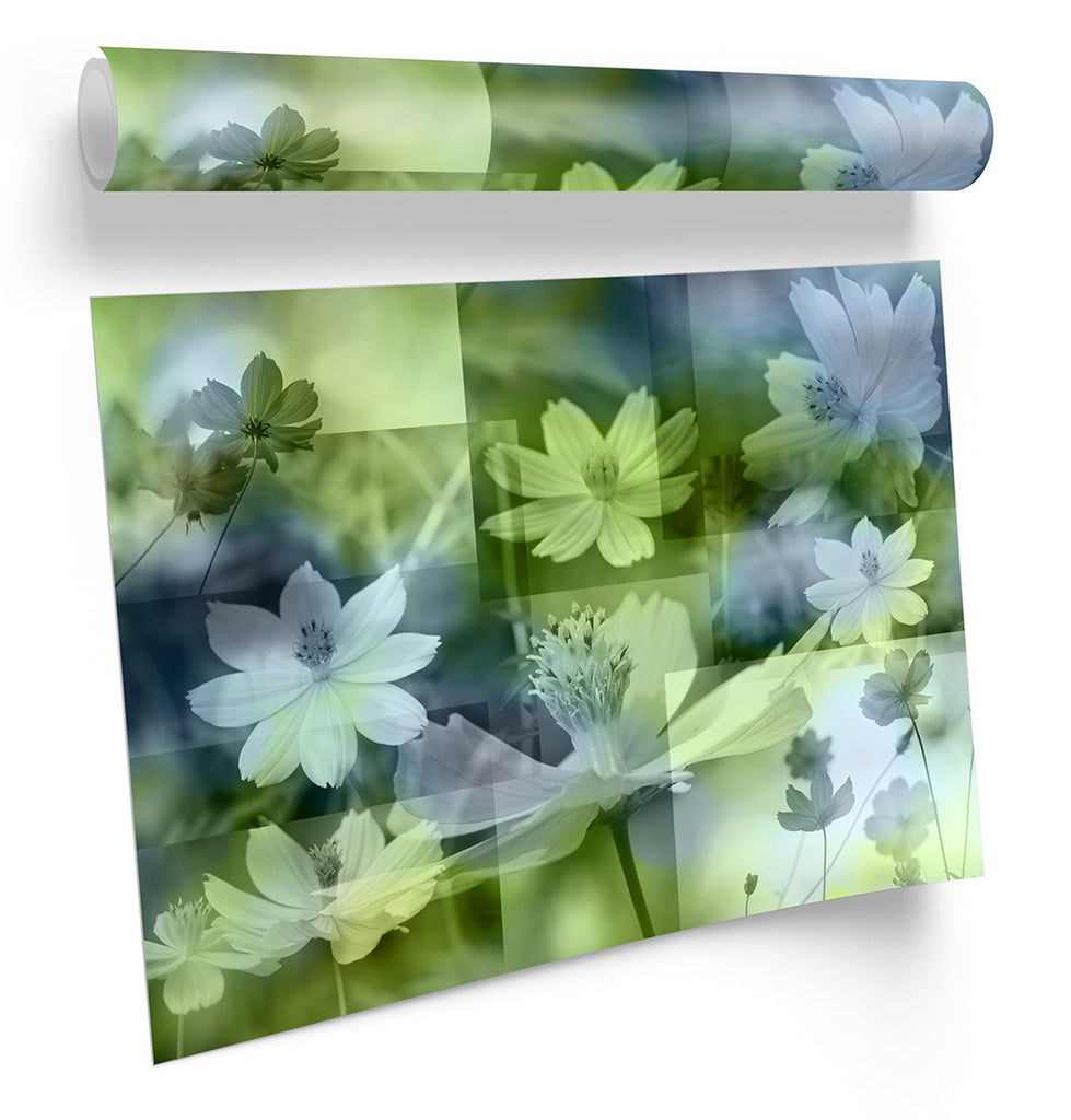 Floral Collage Framed