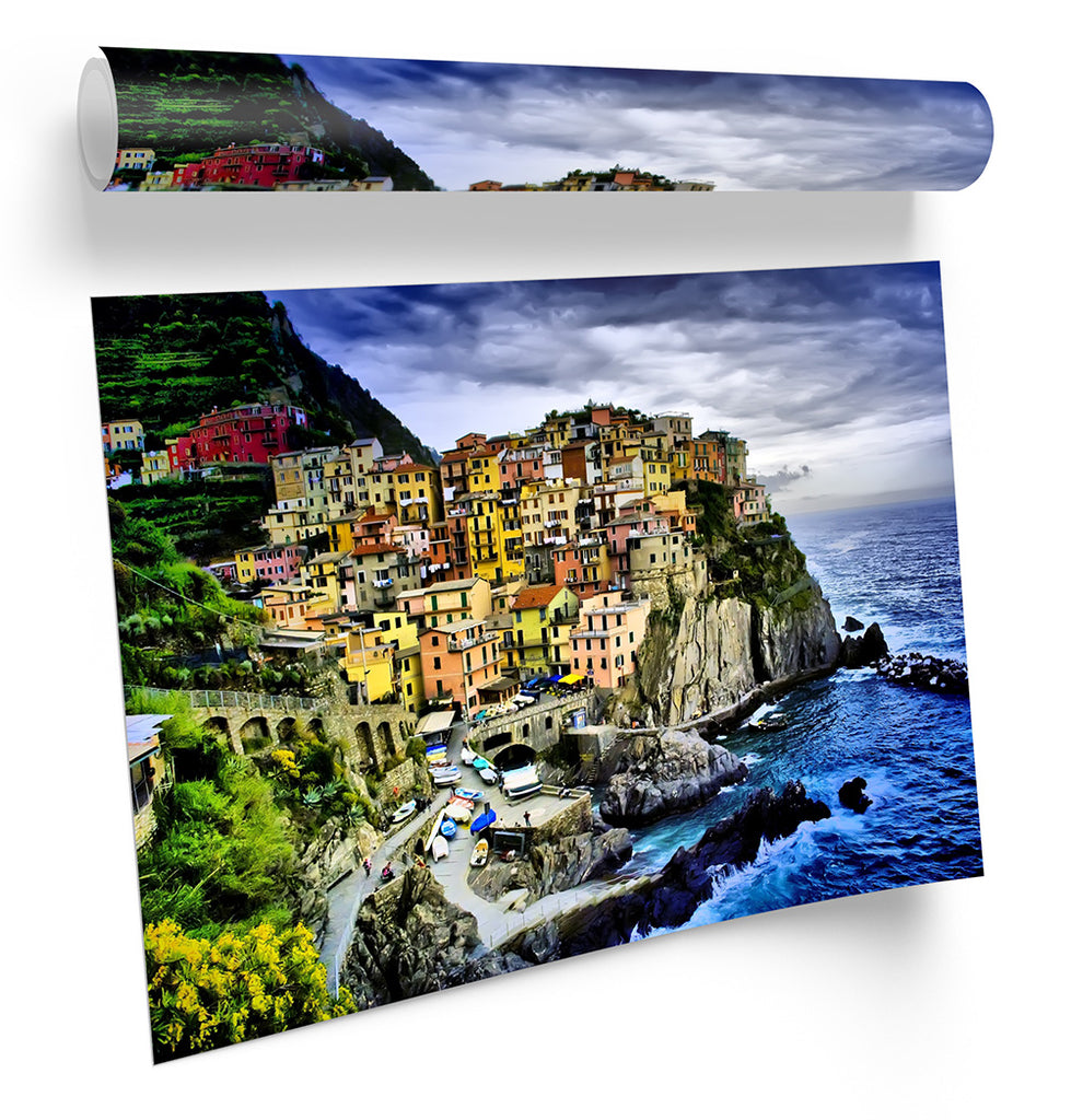 Manarola Liguria Italy Framed