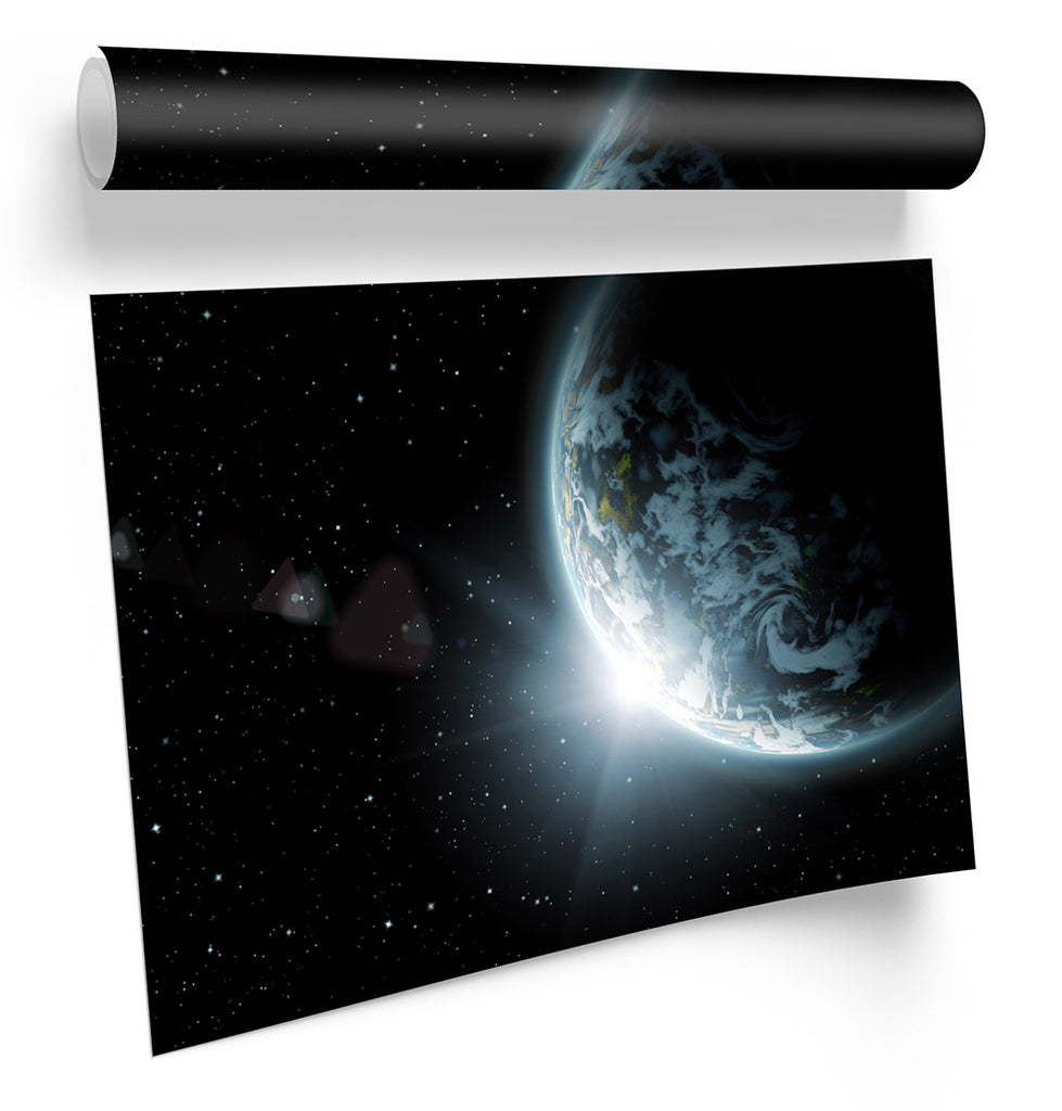 Planet Earth Astronomy Space Framed