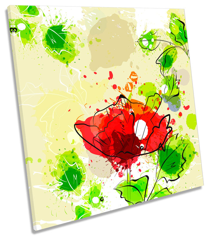 Poppy Rose Floral Flower Grunge