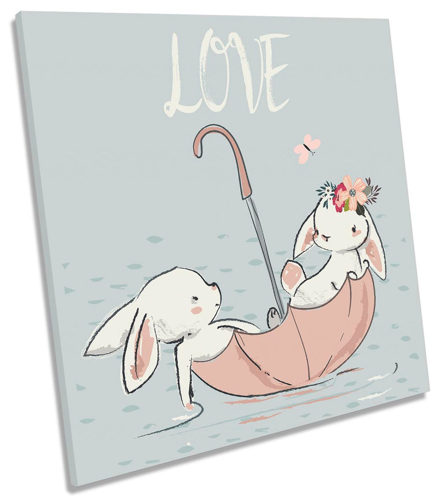 Love Rabbits Umbrella Pink