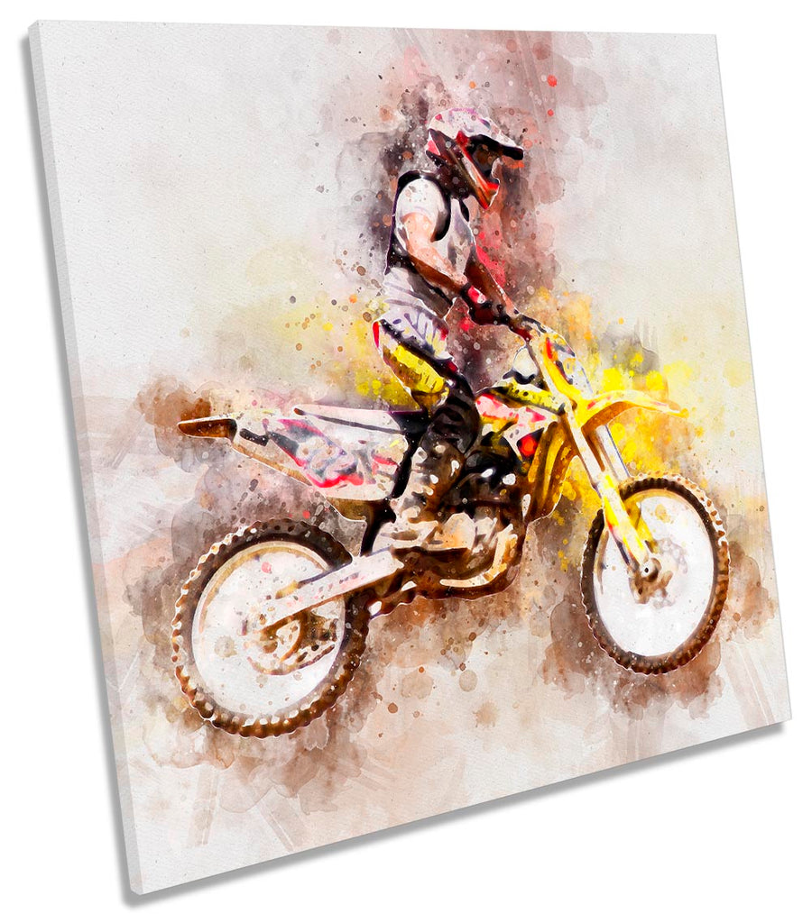 Motor Bike Dirtcross Yellow