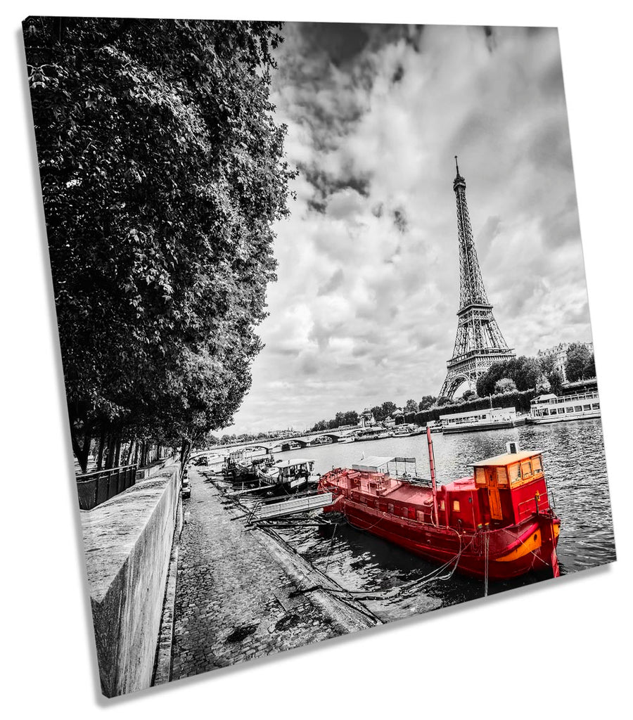 Eiffel Tower Red Boat