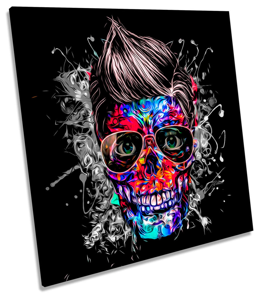 Skull Hipster Explosion Black