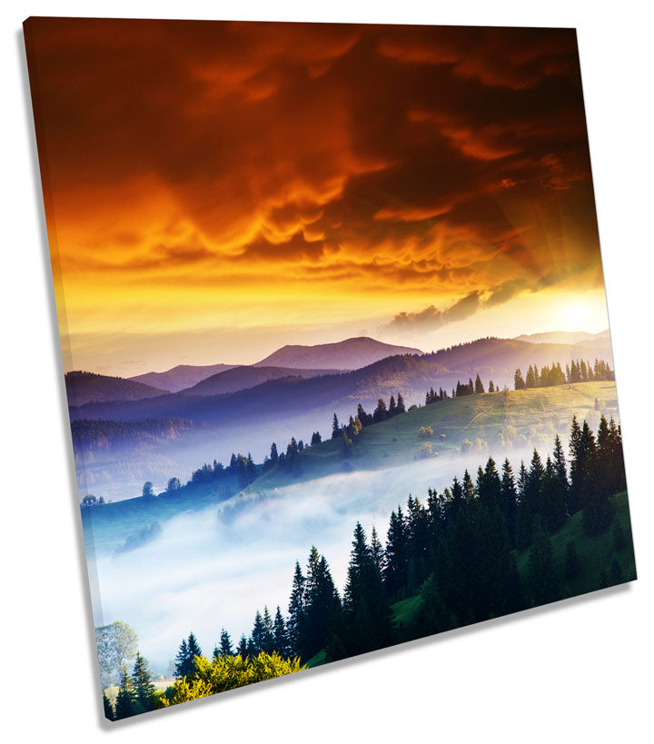 Sunset Mountains Landscape