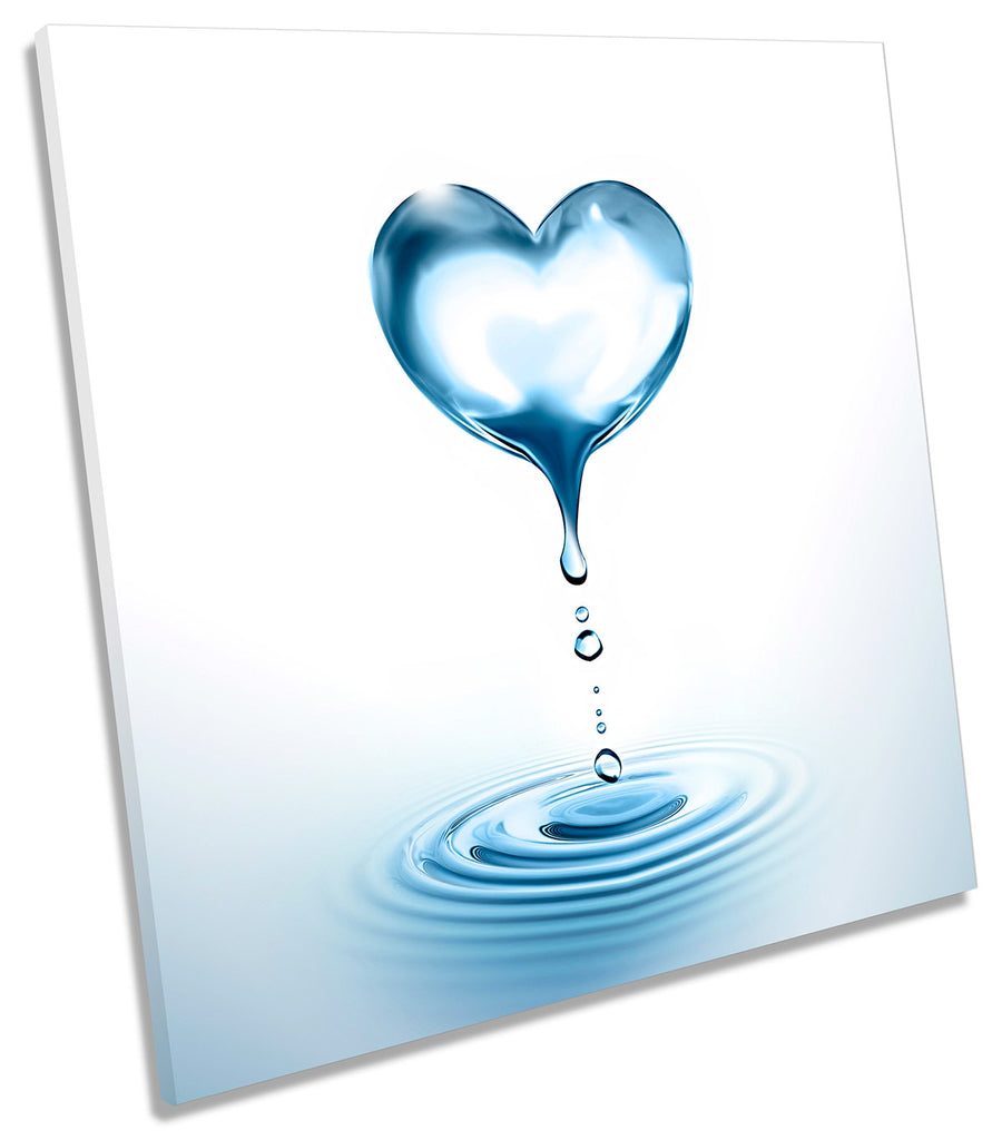 Water Droplet Heart Bathroom Blue