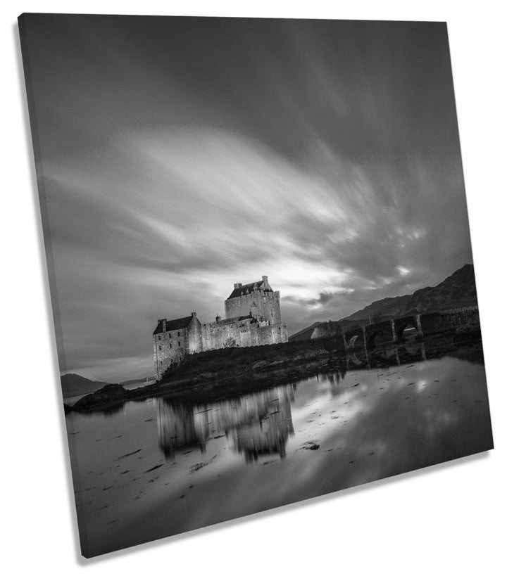 Eilean Donan Castle Scotland B&W