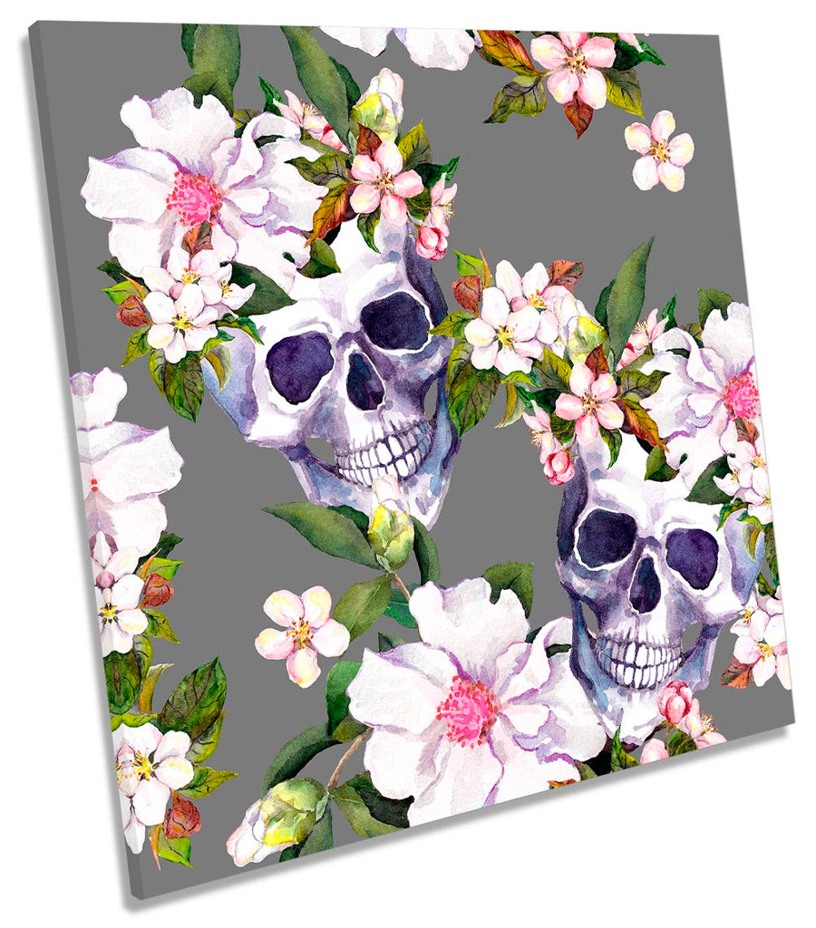 Skulls Floral Flowers