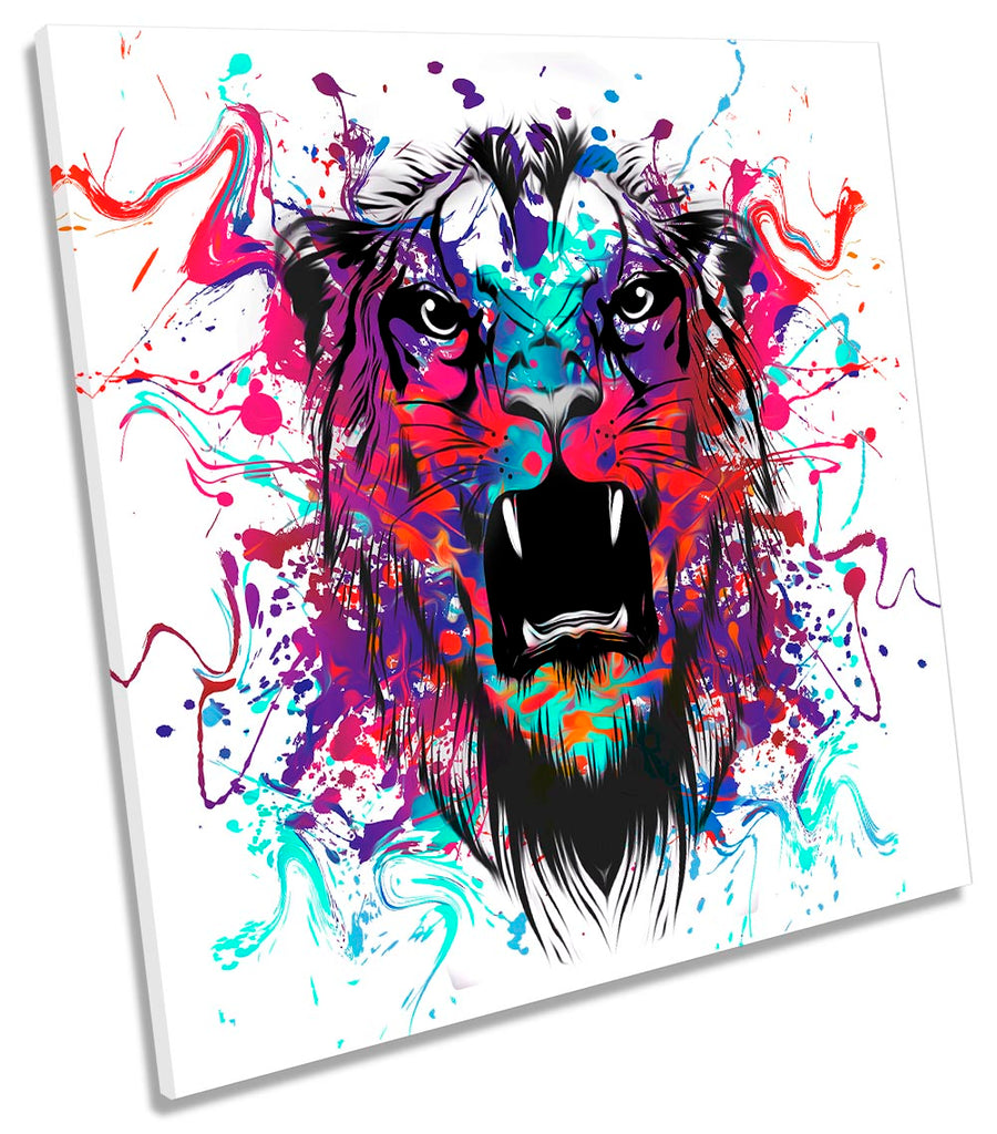 Lion Face Explosion Multi-Coloured