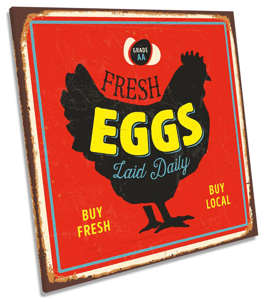 Fresh Eggs Chicken Kitchen Red