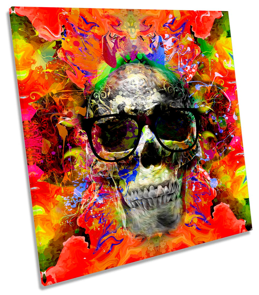 Skull Psychedelic Abstract Multi-Coloured