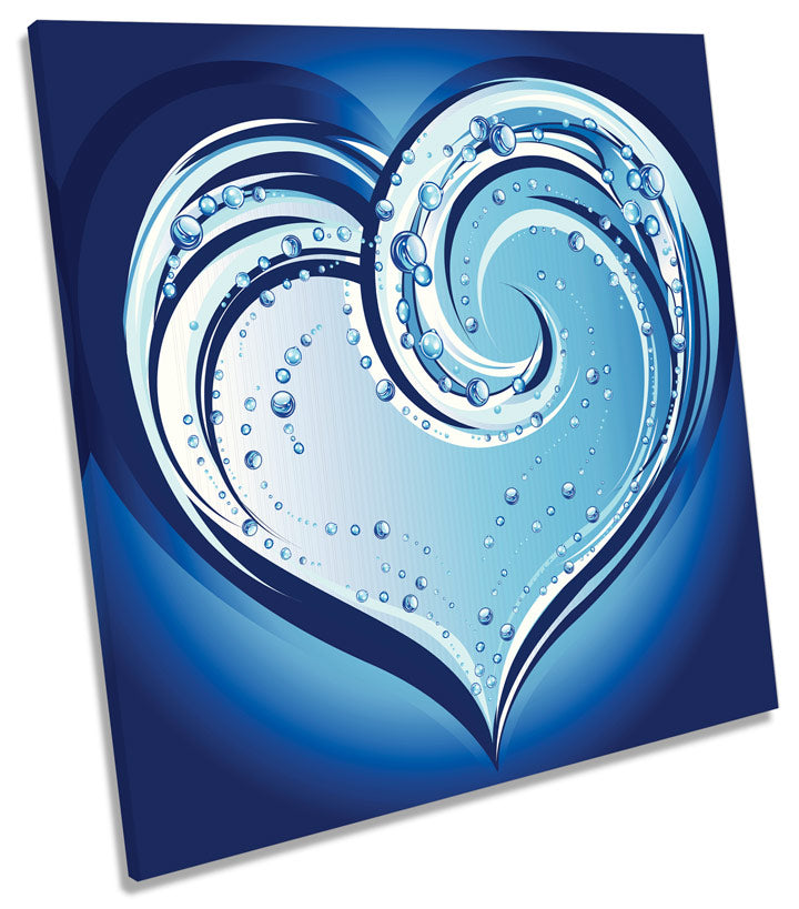 Abstract Blue Heart Love