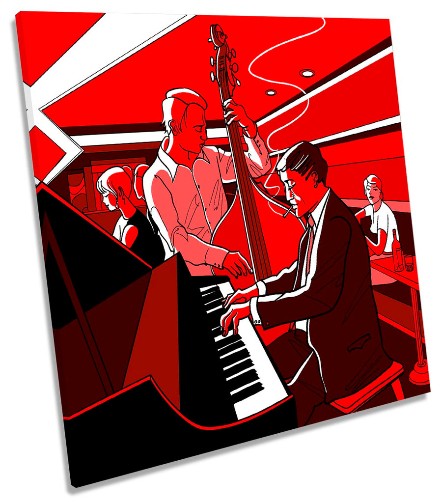 Jazz Band Bar Music Red