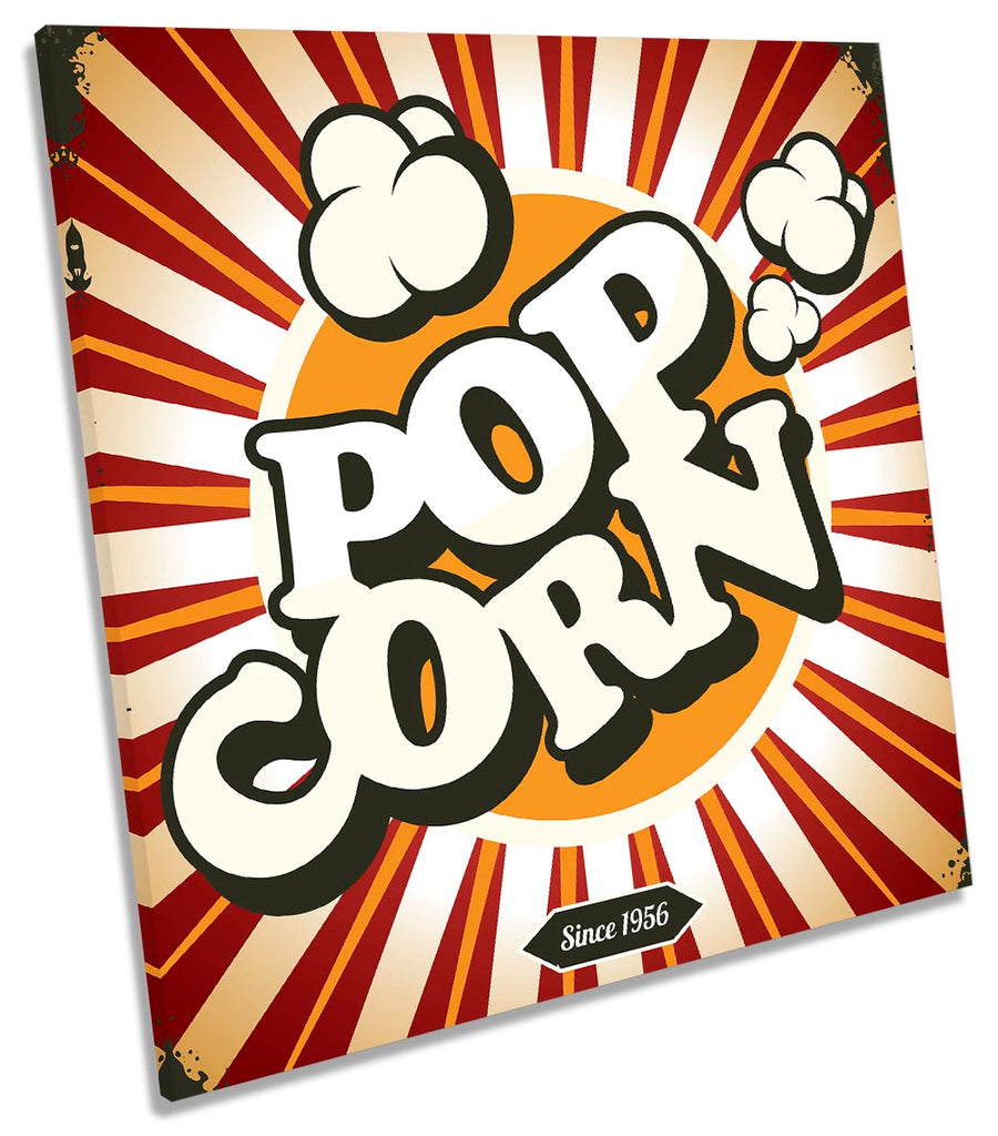 Pop Corn Retro Sign Cinema Red