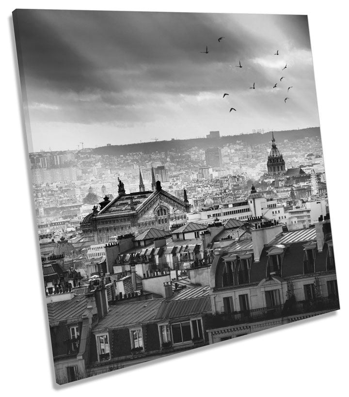 Paris Skyline Cityscape B&W