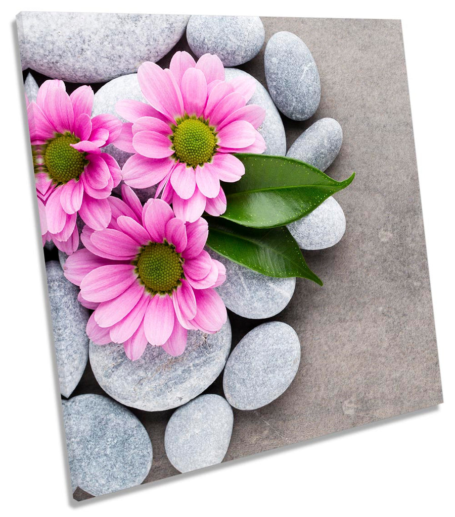 Wellness Spa Stones Flowers Pink