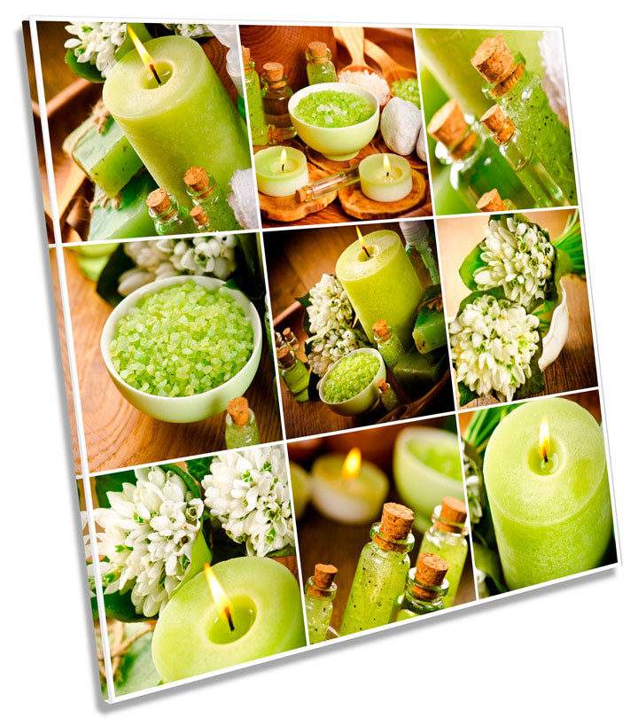 Health Spa Candles Collage