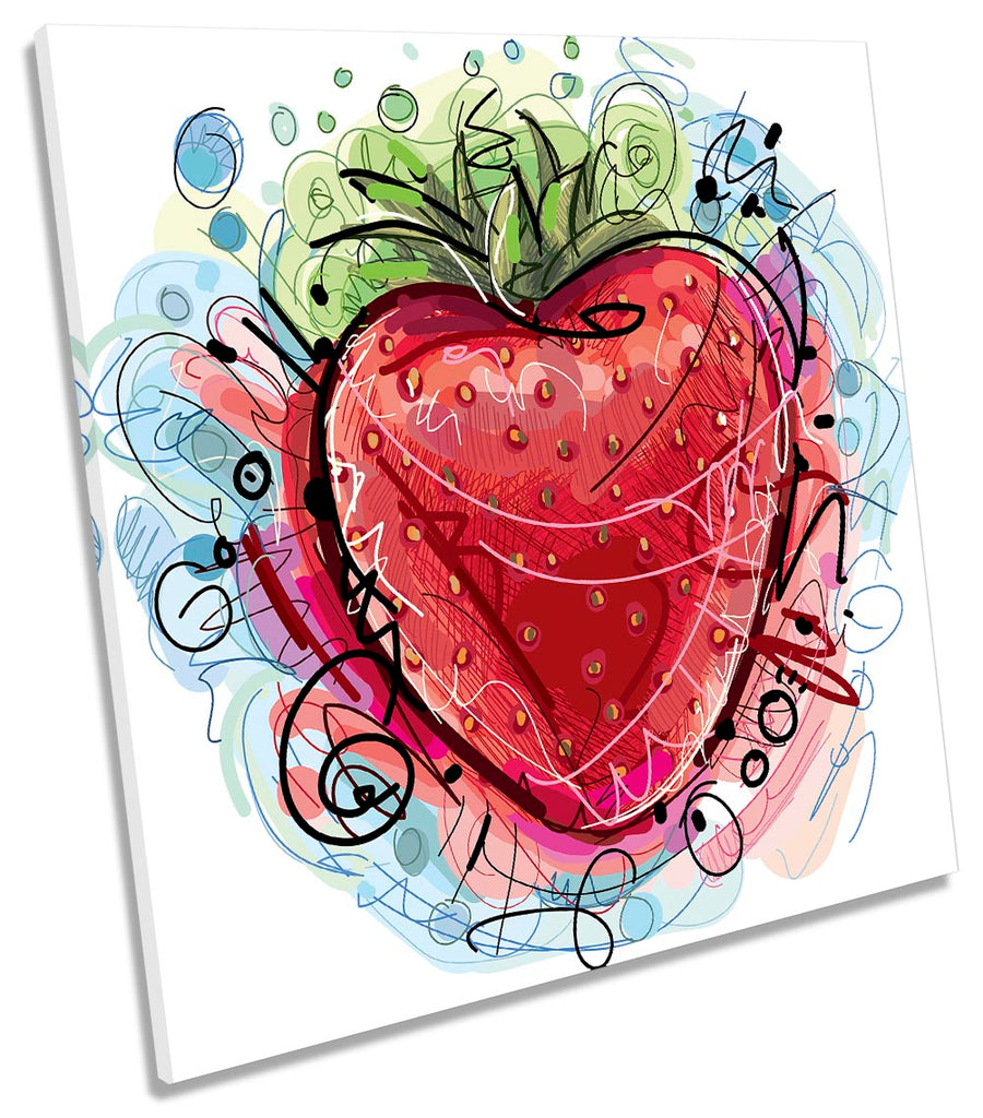 Strawberry Sketch Kitchen Red