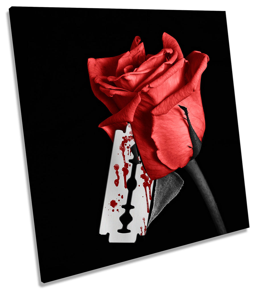 Red Rose Razor Blade Floral