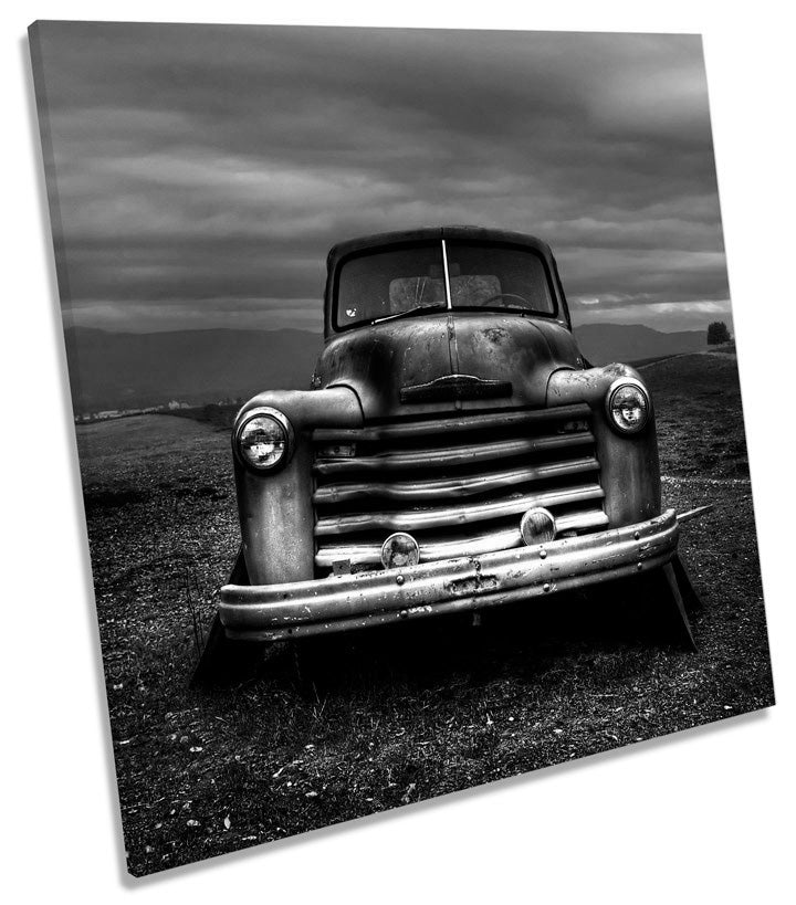 Abandoned Rusty Old Truck B&W