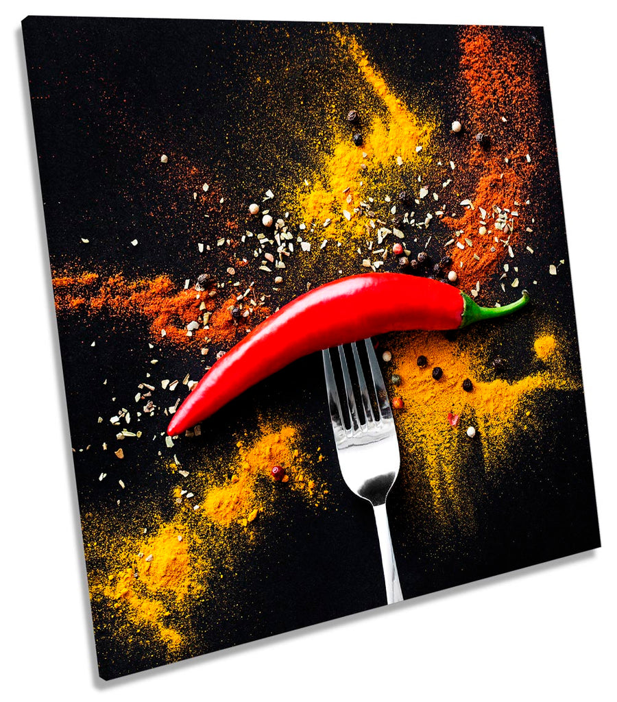 Hot Chilli Spices Fork Kitchen Red