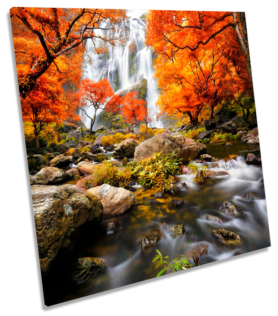 Orange Waterfall Forest