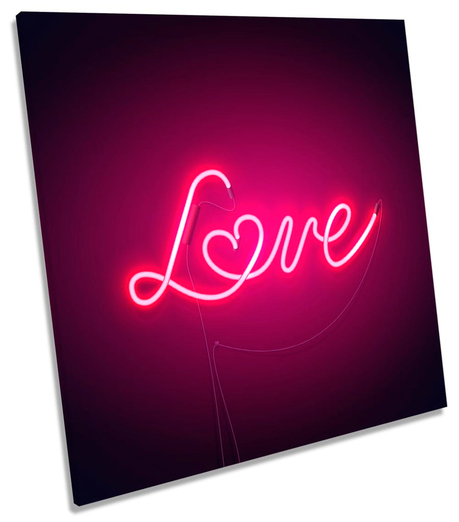 Neon Love Heart Pink