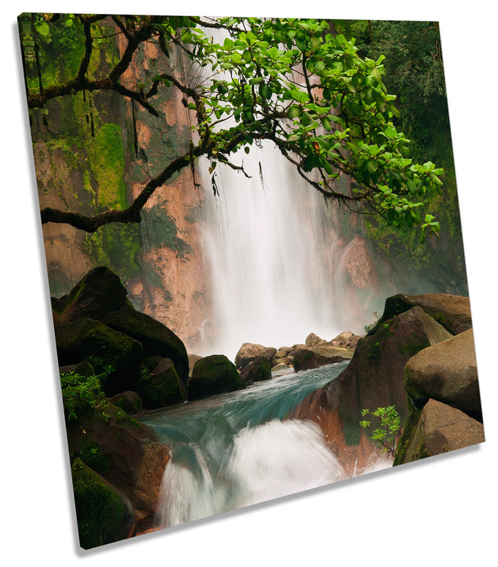 Waterfall Mountains Forest Landscape