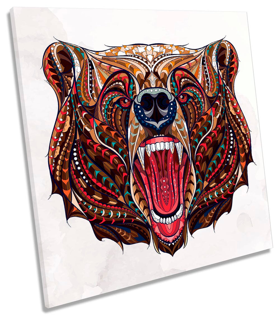 Bear Face Tribal Brown