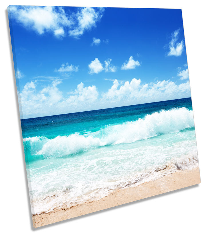 Sandy Beach Surf Wave Blue