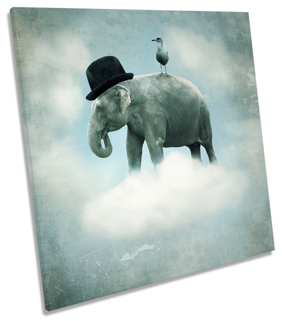 Elephant Top hat Surrealism Grey