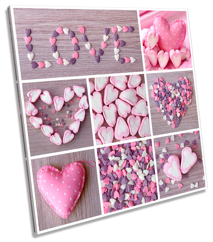 Love Hearts Shabby Chic Collage