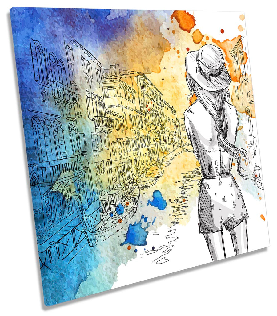 Venice Fashion Watercolour Blue